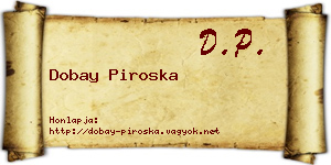 Dobay Piroska névjegykártya